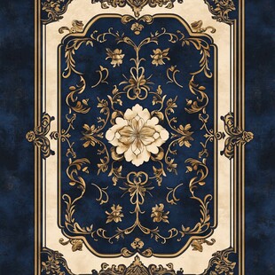 欧式奢华花纹地毯图案设计