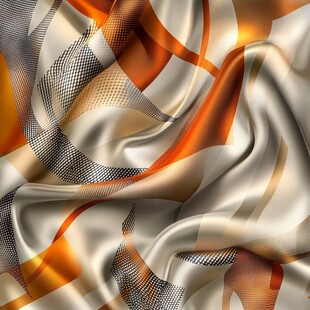 动感几何波纹丝绸纹理