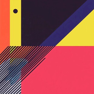 几何色块抽象艺术图案