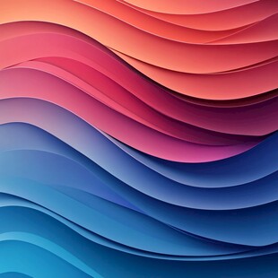 渐变波浪多彩抽象背景图