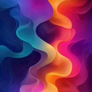 绚丽多彩流体抽象背景图