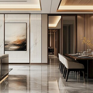 现代简约风豪华餐厅室内景