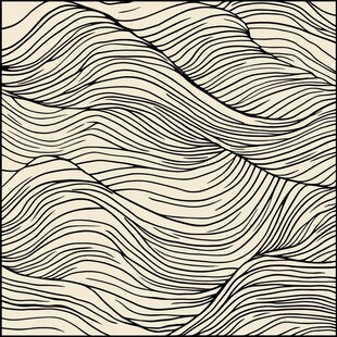 黑白波浪线条抽象图案