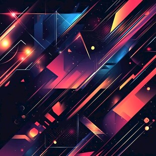 未来感炫彩几何抽象背景图