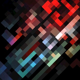 多彩像素几何抽象背景图