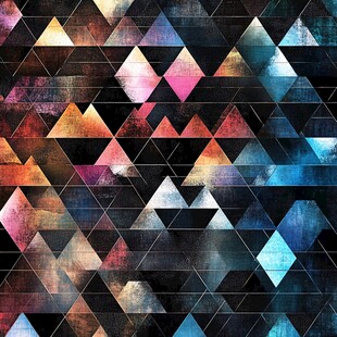 多彩几何三角抽象图案背景