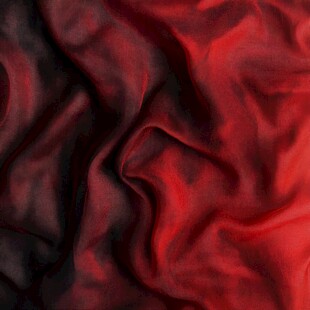 深红褶皱绸缎纹理特写