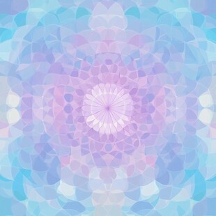 梦幻渐变几何花朵背景图