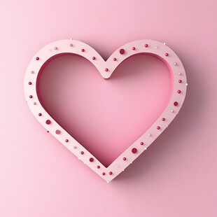 粉色心形框架装饰图案