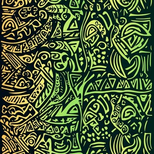 抽象几何部落风图案设计