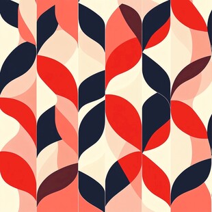 几何形状拼接抽象图案