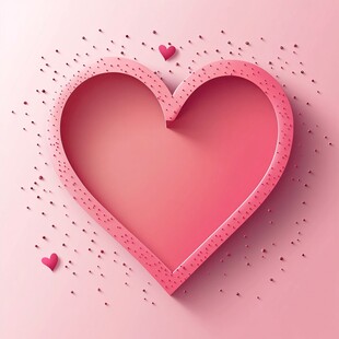 粉色爱心边框背景图