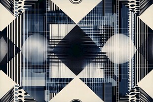 几何线条抽象科技风图案