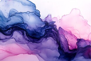 梦幻水墨色彩抽象艺术图
