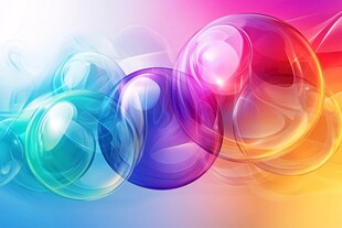 梦幻彩色泡泡背景图