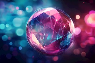 梦幻炫彩科技感水晶球