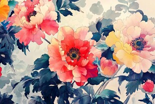 绚丽多彩的绽放花朵