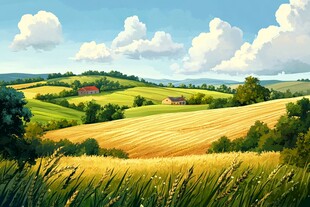 田园风光 乡村田野美景