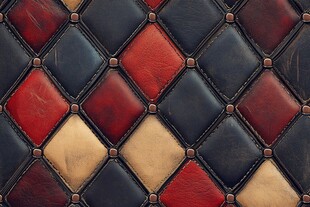 复古拼色皮革纹理图案