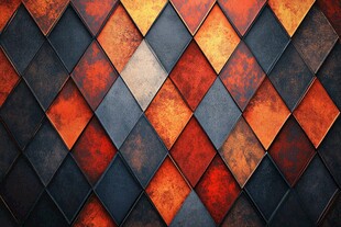 金属菱形拼接复古纹理背景