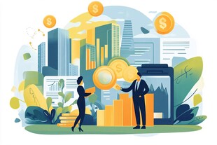 城市中的商务金融交易场景