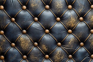 复古黑色绗缝皮革纹理