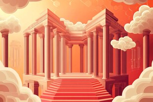 梦幻古典建筑云端之境