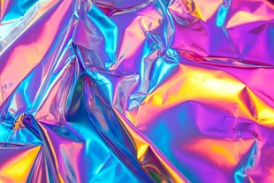 炫彩镭射褶皱金属箔