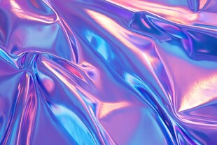 幻彩镭射质感褶皱布料