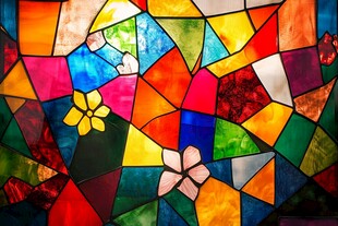 多彩玻璃艺术图案