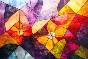 绚丽多彩的抽象玻璃艺术图案