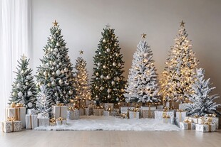 圣诞小树阵 洋溢节日氛围