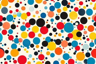 多彩圆点图案背景