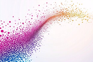 彩色粒子波浪背景图