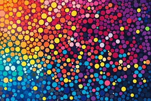 缤纷多彩圆点抽象背景图