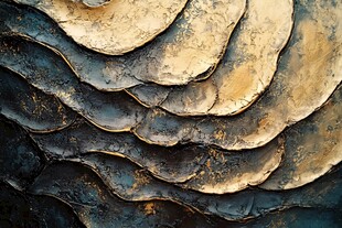 金属质感波浪纹理艺术图案