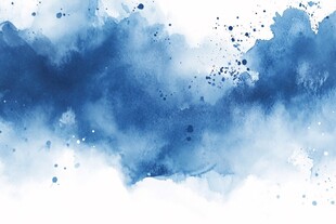 蓝色水彩泼墨抽象背景图
