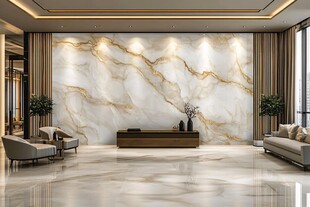 奢华大理石客厅背景墙设计