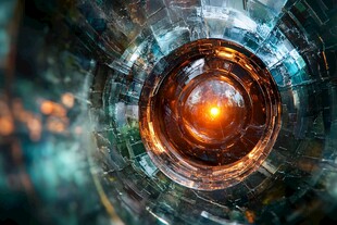 科技感未来隧道奇幻景象