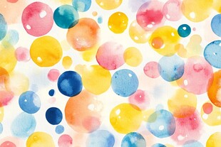 多彩水彩泡泡背景图案