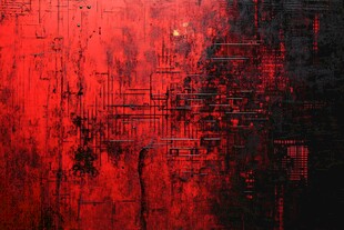 红色科技风抽象纹理背景