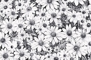 黑白雏菊图案纹理