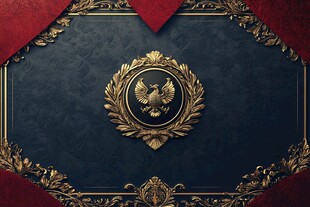 金色华丽徽章背景图