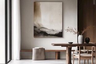 简约客厅中的艺术挂画装饰