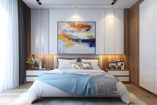 现代简约风温馨卧室空间