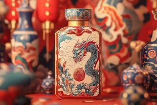 龙纹瓷瓶 传统美学展现