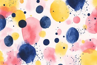 多彩水彩圆点抽象图案背景