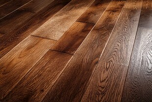 深棕实木地板纹理特写