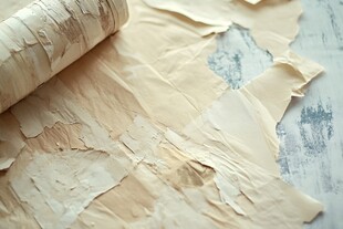 剥落的墙皮特写