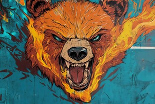 火焰怒熊 狂野力量的象征